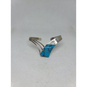 Sterling Silver Blue Howlite Bracelet